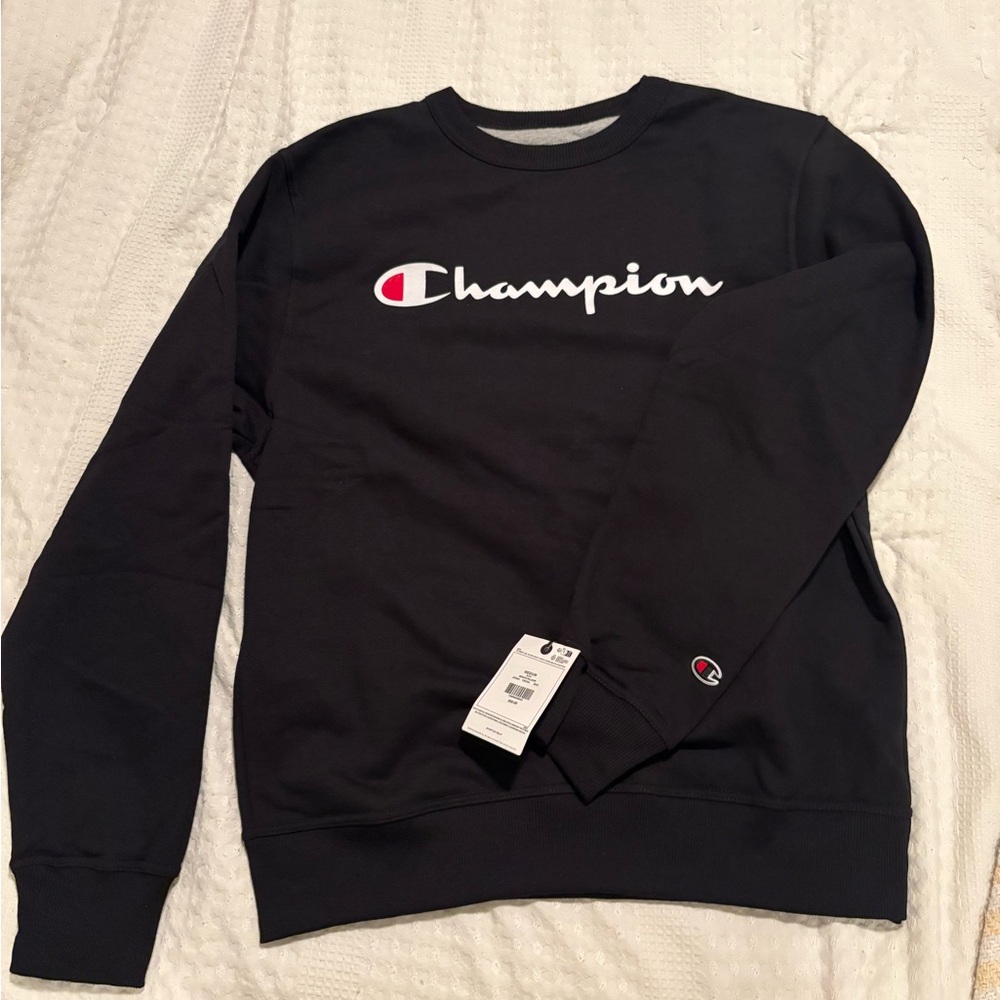 Champion Men's Black Crewneck Sweater